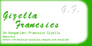 gizella francsics business card